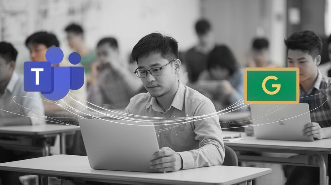 Dugga running inside Microsoft Teams and Google Classroom
