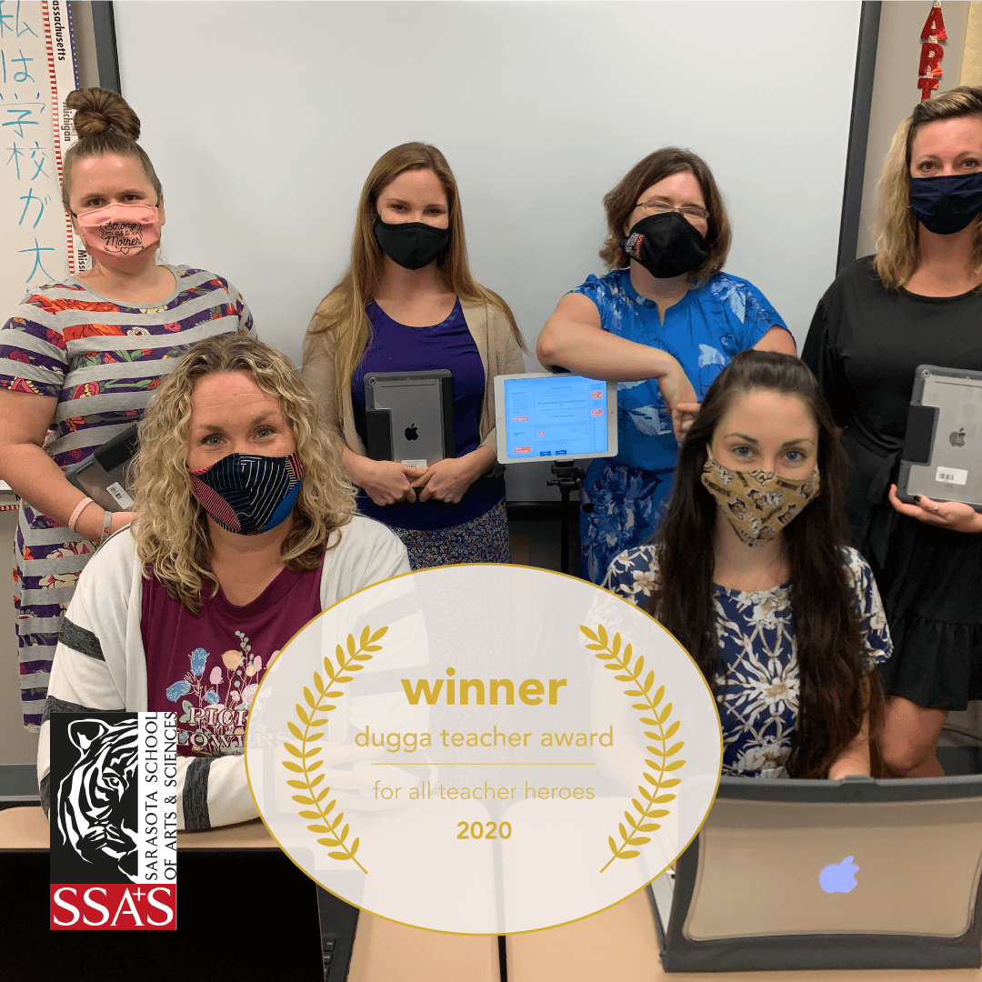 Dugga Teacher Award 2020 winner at Sarasota School of Arts and Sciences